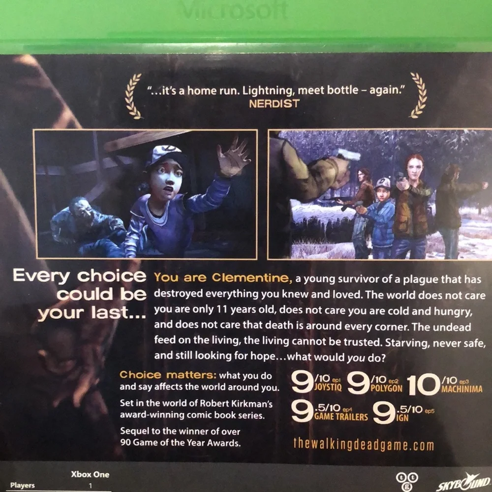 The Walking Dead [Season 2] Xbox One Game Disc